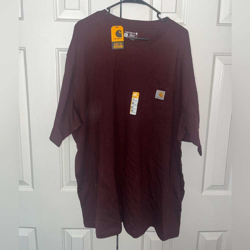 Carhartt Maroon Short Sleeve Tshirt